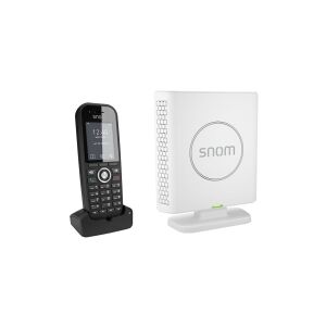 Snom technology snom m430 - Ledningsfri VoIP telefon med opkalds-ID - DECT - 3-vejs opkaldskapacitet - SRTP, SIPS - sort, hvid