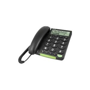 DORO PhoneEasy 312cs - Telefon med ledning med opkalds-ID - sort