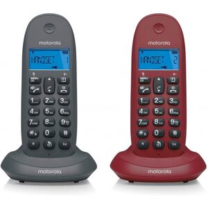 Teléfono inalámbrico Motorola C1002LB+ Gris/Granate