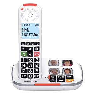 SwissVoice Xtra 2355 Téléphone DECT Identification de l'appelant Blanc - Publicité