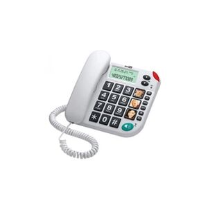 Maxcom Telephone filaire kxt480 blanc - Publicité