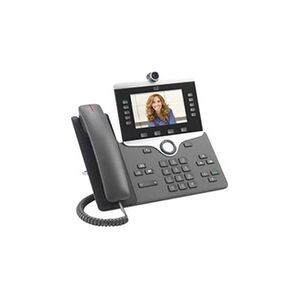 Cisco IP Phone 8845 - Visiophone IP - avec appareil photo numérique, Interface Bluetooth - SIP, SDP - 5 lignes - Charbon - Conformité TAA - Publicité