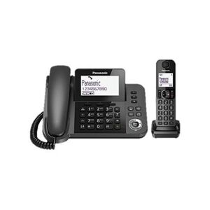 Panasonic KX-TGF310EX - Filaire/sans fil avec ID d'appelant - DECT\GAP - (conférence) à trois capacité d'appel - noir métal - Publicité