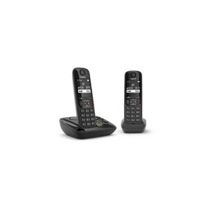 Gigaset AS690A Duo - Téléphone sans fil - système de répondeur avec ID d'appelant - ECO DECT\GAP - noir + combiné supplémentaire - Publicité