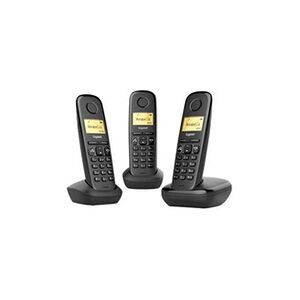 Gigaset A270 Trio - Téléphone sans fil avec ID d'appelant - DECT\GAP - noir + 2 combinés supplémentaires - Publicité