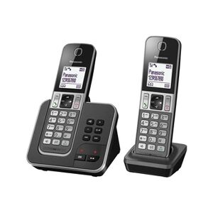Panasonic Téléphone sans fil duo dect avec répondeur kxtgd322frg - Publicité