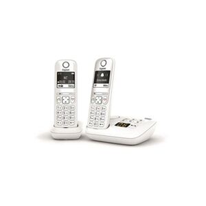 Gigaset AS690A Duo - Téléphone sans fil - système de répondeur avec ID d'appelant - ECO DECT\GAP - blanc + combiné supplémentaire - Publicité