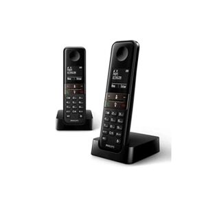 Philips Téléphone Sans Fil D4702B/34 Duo 1,8 DECT (2 pcs) - Publicité