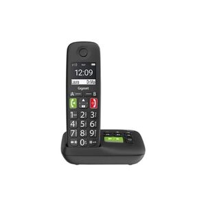 Gigaset E290A - Téléphone sans fil - système de répondeur avec ID d'appelant - ECO DECT\GAP - noir - Publicité