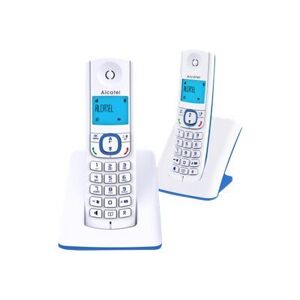 Alcatel Classic F530 Duo - Téléphone sans fil avec ID d'appelant - DECT - bleu + combiné supplémentaire - Publicité