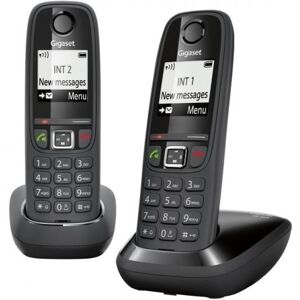 Gigaset AS405 Duo - Téléphone sans fil avec ID d'appelant - DECT\GAP - noir + combiné supplémentaire - Publicité