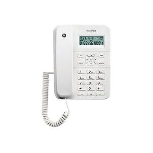 Motorola CT202 - Téléphone filaire avec ID d'appelant - blanc - Publicité