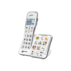 Geemarc AmpliDect 595 Photo - Téléphone sans fil avec ID d'appelant/appel en instance - DECT - (conférence) à trois capacité d'appel - Publicité