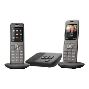 Gigaset CL660A Duo - Téléphone sans fil - système de répondeur avec ID d'appelant - ECO DECT\GAP - gris antracite + combiné supplémentaire - Publicité