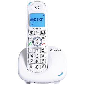 Alcatel Comfort XL585 - Téléphone sans fil - système de répondeur avec ID d'appelant - DECT - (conférence) à trois capacité d'appel - blanc - Publicité