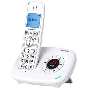 Alcatel Comfort XL585 Voice - Téléphone sans fil - système de répondeur avec ID d'appelant - DECT - (conférence) à trois capacité d'appel - blanc - Publicité