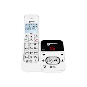 Geemarc Amplidect 295 - Téléphone sans fil - système de répondeur avec ID d'appelant/appel en instance - DECTGAP - (conférence) à trois capacité d'appel - blanc - Publicité