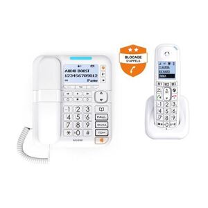 Téléphone Fixe Avec FIL Alcatel XL785 Combo Blanc - Publicité