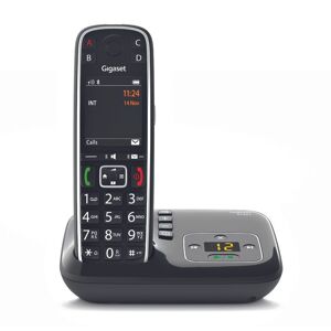 Gigaset E720A - Téléphone sans fil - système de répondeur avec ID d'appelant - ECO Dectgap - noir - Publicité