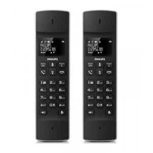 Philips 4000 series wireless landline telephone M4502B/34 black 1.6" design - Publicité