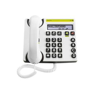 DORO HearPlus 317ci - Téléphone filaire avec ID d'appelant/appel en instance - blanc, gris foncé - Publicité