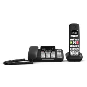 Siemens DL780 PLUS Téléphone fixe Filaire Noir avec Combiné Fonction Mains-Libres, Larges Touches, Signal d'appel Lumineux - Publicité