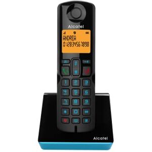 Alcatel S280 noir et bleu, mains libres, fonction blocage des appels indesirables, Repertoire 50 noms et numéros - Publicité