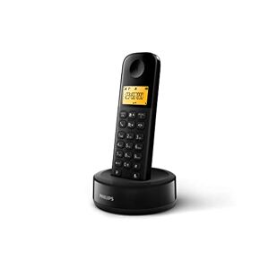 Philips D1601B/01 Téléphone DECT sans Fil avec 1 Combiné, Grand Écran (4,1 cm) et Identification de l'Appelant Noir - Publicité