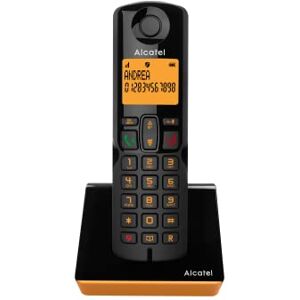 Alcatel S280 noir et orange, mains libres, fonction blocage des appels indesirables, Repertoire 50 noms et numéros - Publicité