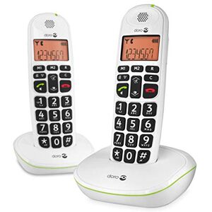 Doro PhoneEasy 100w Téléphone sans Fil DECT pour Seniors avec Grandes Touches et Son Amplifié (Blanc X 2) [Version Française] - Publicité