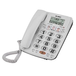 VBESTLIFE Téléphone Filaire, téléphone à 2 Cordons avec système Mains Libres et Identification de l'appelant pour la Maison/Le Bureau - Publicité
