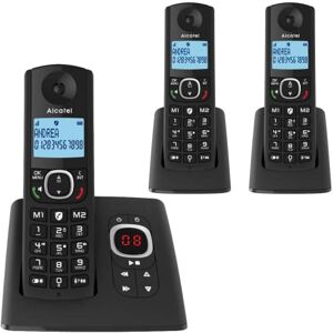 Alcatel F530 Voice Trio, téléphone sans fil avec répondeur et 3 combinés, blocage d'appels et fonction mains libres Noir - Publicité