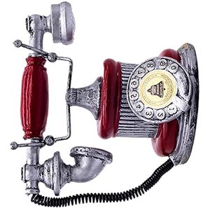 Cabilock Décor De Voiture Antique Téléphone Statue Téléphone Figurine Vintage Décor À La Maison Voiture Figurine Decoraciones Para Salas De Casa Rétro Téléphone Filaire Rétro Téléphone - Publicité