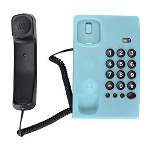 Yunseity Téléphone Filaire, Téléphone Fixe, Téléphone Fixe, sans Batterie, Couleur Unique, Téléphones Fixes de Bureau pour la Maison(Bleu) - Publicité