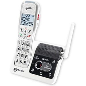 Geemarc Amplidect 595 U.L.E Téléphone Sénior avec Volume de Réception Amplifié, Répondeur, Fonction SOS et Système d’Interphone Intégré Perte Auditive Moyenne ou Sévère Version FR - Publicité