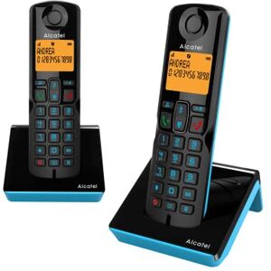 SOLDES 2024 : TÉLÉPHONE FIXE SANS FIL ALCATEL E260 S VOICE DUO AVEC  RÉPONDEUR ET FONCTION BLOCAGE APPELS PUBLICITAIRES NOIR pas cher