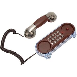 VBESTLIFE Téléphone Filaire au Design Rétro avec Indicateur, Téléphone de Bureau Analogique Classique, Téléphone Vintage à Gros Boutons pour la Décoration de la Maison et de L'école - Publicité