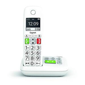 Siemens E290A Téléphone Fixe sans Fil Blanc avec Répondeur intégré et Grand écran rétroéclairé, larges Touches, Fonction Blocage D'appels [Version Française] - Publicité
