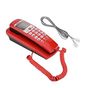 Garsent Téléphone Fixe, Téléphone Filaire Mural avec Haut-Parleur Téléphone d'Extension pour Maison, Bureau, Hôtel etc.(Rouge) - Publicité