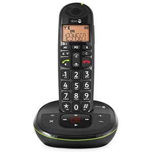 Doro PhoneEasy 105wr Téléphone sans Fil pour Seniors avec Grandes Touches, Son Amplifié et Répondeur Intégré (Noir) [Version Française] (Noir) - Publicité