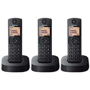 Panasonic KX-TG1612FRH Duo Téléphone Sans Fil Sans Répondeur Noir