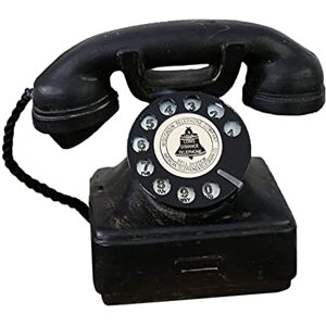 Harilla Téléphones Rétro Créatifs, Modèle de Téléphone Fixe à L'ancienne avec Cadran Rotatif, Téléphone Rotatif Vintage en Résine Décorative Européenne pour Maison Bureau Ornement D'hôtel - Publicité