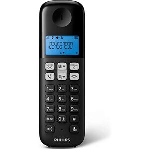 Philips D2551B / 01- Téléphone DECT sans fil avec 1 combiné avec répondeur,  50 noms / numéros et identification de l'appelant - Noir D2551B/01 -  Conforama