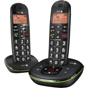 Doro PhoneEasy 105wr Téléphone sans Fil pour Seniors avec Grandes Touches, Son Amplifié et Répondeur Intégré (Noir) [Version Française] (Noir Duo) - Publicité