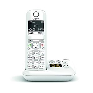 Siemens AS690A Téléphone fixe sans fil avec répondeur, grand écran rétroéclairé pour un affichage ultra lisible, fonction blocage d'appels Blanc [Version Française] - Publicité