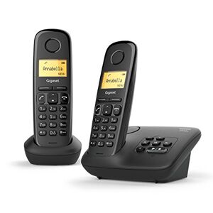 Siemens AL170A Duo Téléphone fixe sans fil DECT/GAP Répondeur Noir [Version Française] - Publicité