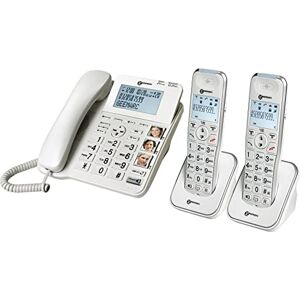 Geemarc Amplidect 295 Combi Duo Téléphone Fixe Amplifié et ses Combinés Additionnels avec Répondeur, Sonnerie Puissante et Larges Touches pour Séniors Perte Auditive Faible ou Moyenne Version FR - Publicité