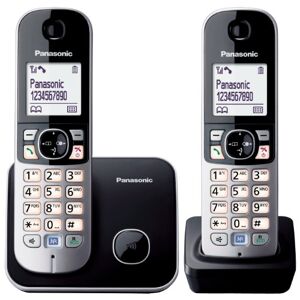 Panasonic KX-TG6812 Téléphone DECT Identification de l'appelant Noir, Gris téléphones (Téléphone DECT, Haut-parleur, 120 entrées, Identification de l'appelant, Noir, Gris) - Publicité