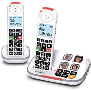 swissvoice Xtra 2355 Duo, téléphone sans Fil DECT à Larges Touches avec répondeur, Deux combinés, Audio Boost, sonneries Fortes, Compatible avec Les Aides auditives - Publicité