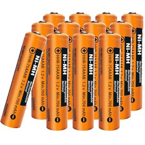 JAPUSOON Batterie de téléphone AAA 700 mAh NiMH 1,2 V (12 pièces) pour Panasonic DECT Phone Micro AAA Piles Rechargeables pour téléphone sans Fil BT Gigaset - Publicité